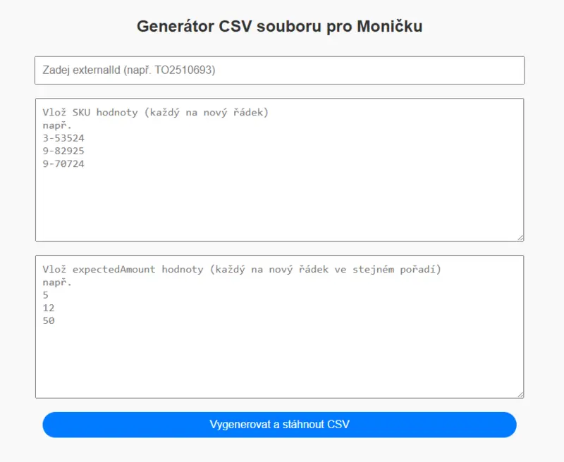Náhled – Generátor HTML pro e-shop
