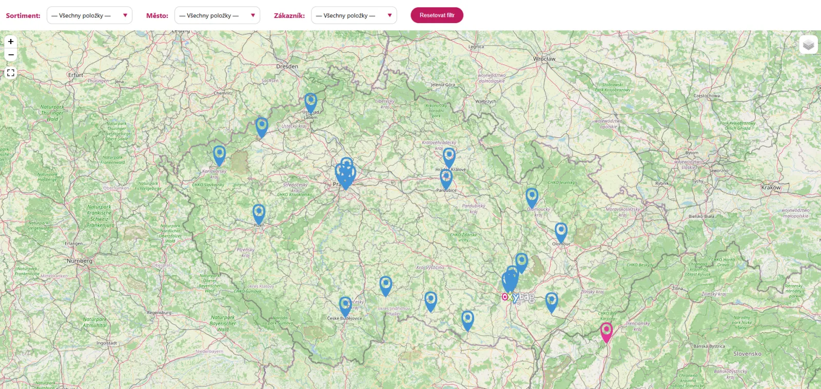 Náhled – Mapa prodejen